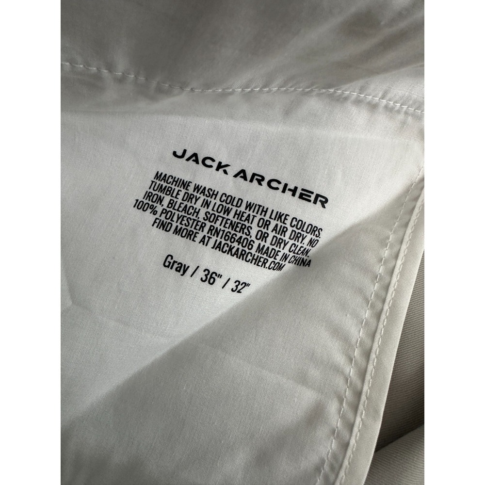 Jack Archer Jetsetter Tech Pants 36 x 32 Gray Light Travel Performance Stretch - Picture 5 of 10